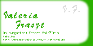 valeria fraszt business card